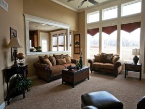 Sweetwater Creek New Homes in Spring Hill, KS Model Home living Room