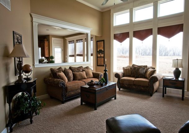 Sweetwater Creek New Homes in Spring Hill, KS Model Home living Room